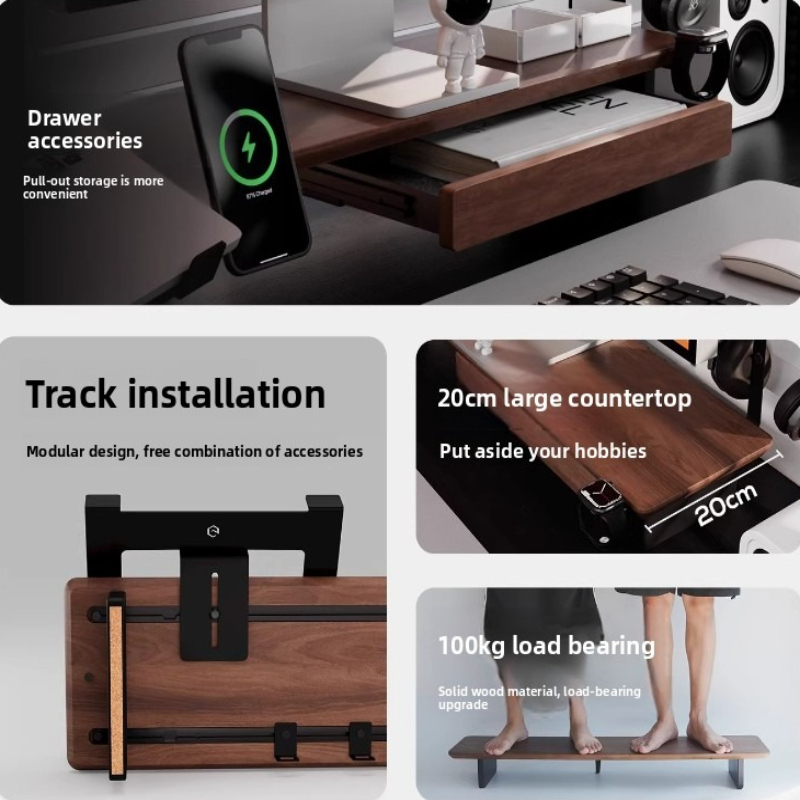 Laptop Accessories Gadgets - Z3 Pro Zubehör-Monitor Metall-Aufbewahrungsbox Modulare Computer-Schreibtisch-Trennwand