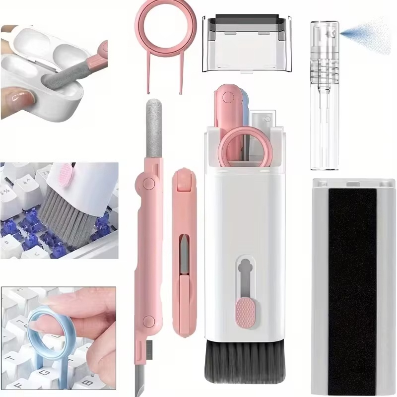 Laptop Extra Accessories - 7-in-1 Ohrhörer-Reinigungsset mit Bürste, Tastatur-Reinigungsstift und