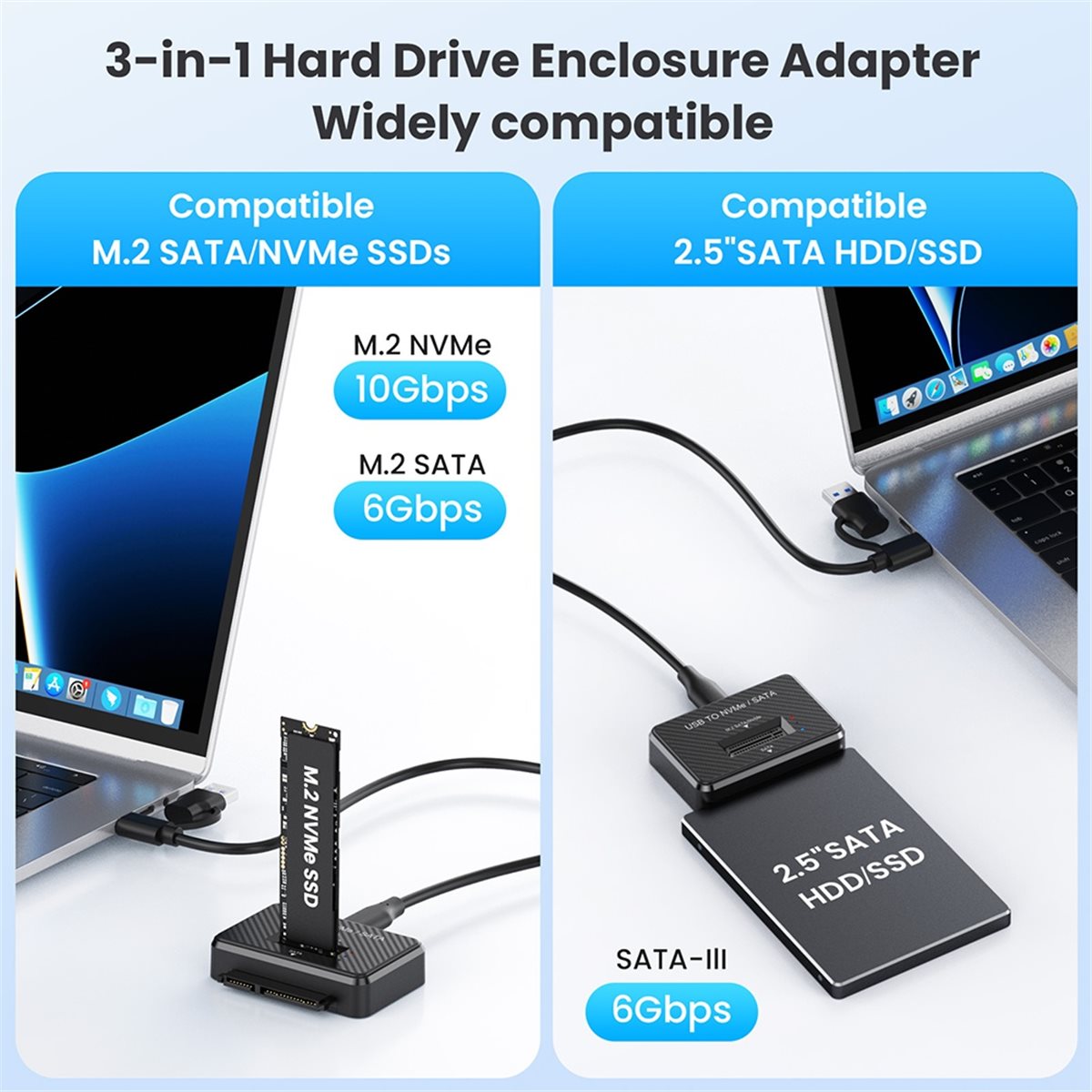 External Nvme Ssd - L77A M.2 Solid-State-Laufwerk-Lesegerät NVMe/SATA 2-in-1 Externes