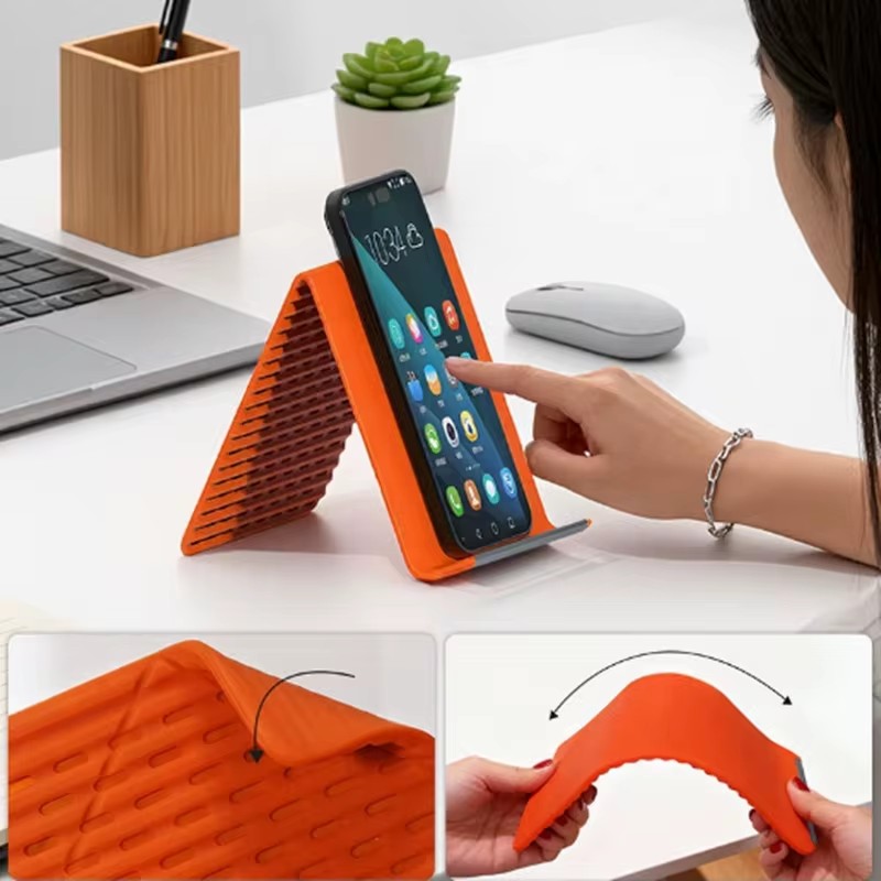 Laptop Office Accessories - Flexibler, faltbarer Silikon-Handyhalter, tragbarer, verstellbarer Multi-Winkel-Tischständer