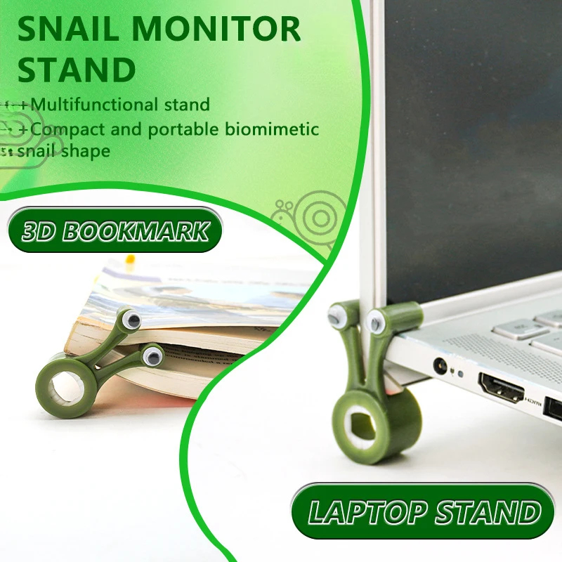 Laptop Stand Portable - 2-teiliges multifunktionales Aufbewahrungsregal, Monitorständer im Schnecken-Stil,