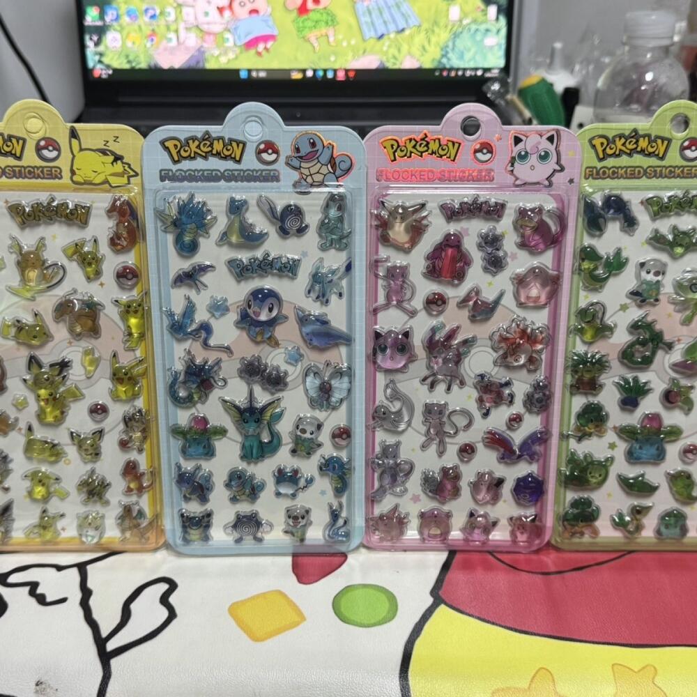 Laptop Accessories Decoration - 4 Stück Pokemon Pikachu Squirtle Jigglypuff